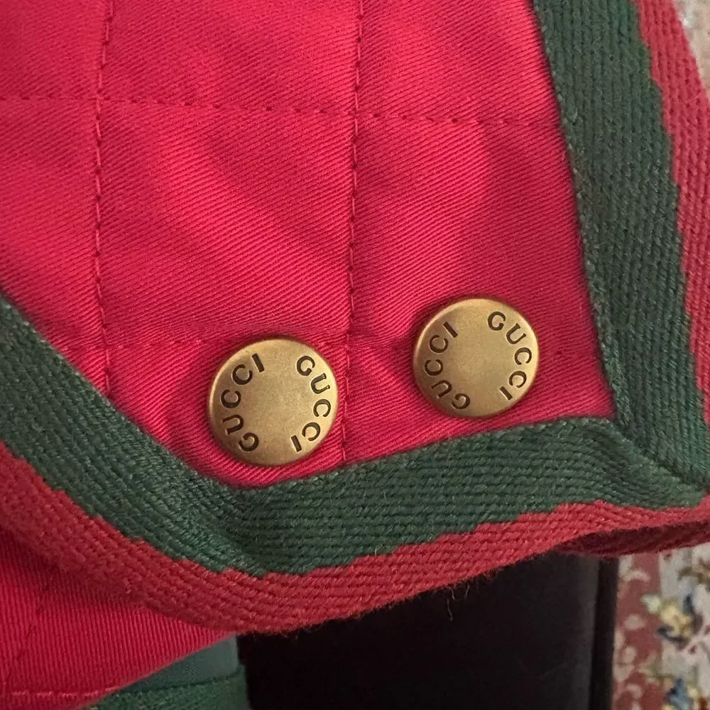 Brand new size L - Dog Pet Trench Coat GG Red Green